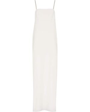 Brunello Cucinelli Silk-Blend Maxi Dress - White