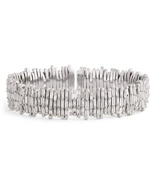 Suzanne Kalan And Diamond Classic Three-Row Cuff - Metallic