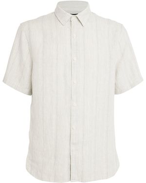 Vince Hemp Shadow Stripe Shirt - White