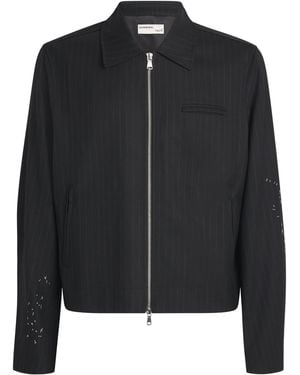 DOMREBEL Pinstripe Backstage Jacket - Black
