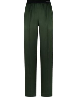 Tom Ford Silk Elasticated Pants - Green