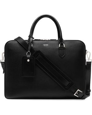Tom Ford Leather Elliot Briefcase - Black