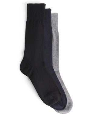 Harrods Pack Of 3 Logo Socks - Black