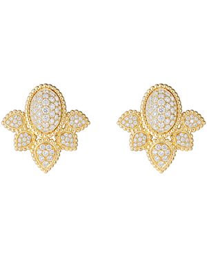 Boucheron And Diamond Serpent Bohème Vintage Stud Earrings - Metallic