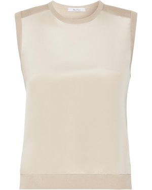 Max Mara Silk-Cashmere Tank Top - Natural