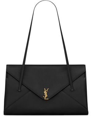 Saint Laurent Medium Leather Simone Shoulder Bag - Black