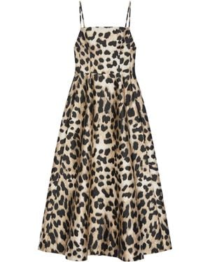 Givenchy Leopard Print Midi Dress - White