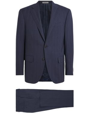 Corneliani Virgin Wool Stripe 2-Piece Suit - Blue