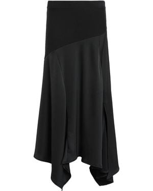 AllSaints Satin Pia Midi Skirt - Black