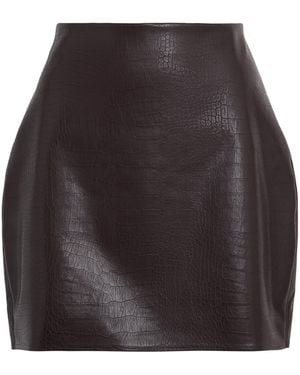 Wolford Croc-Effect Faux-Leather Mini Skirt - Black