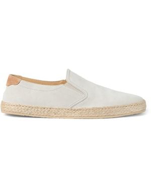 Brunello Cucinelli Suede Espadrilles - White