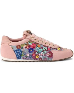 Kurt Geiger Denim Islington Trainers - Pink