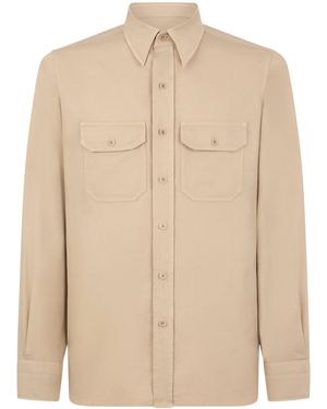 Tom Ford Cotton-Linen Shirt - Natural
