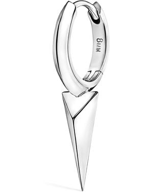 Maria Tash Faceted Single Long Spike Hoop Earring - White