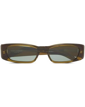 Saint Laurent Acetate Sl 942 Rectangle Sunglasses - Green
