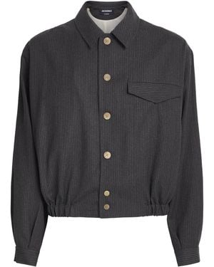 Jacquemus Wool Cubano Overshirt - Black
