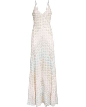 Missoni Lamé Lace Motif Maxi Dress - White