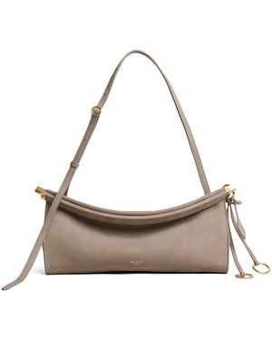 Alaïa Medium Nubuck Le Click East West Shoulder Bag - Natural