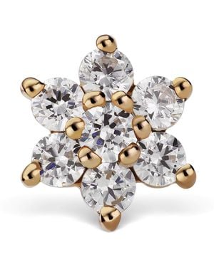 Maria Tash Diamond Flower Threaded Stud Earring - White