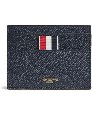 Thom Browne Leather Card Holder - Blue