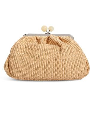 Weekend by Maxmara Medium Woven Pasticcino Clutch Bag - Natural