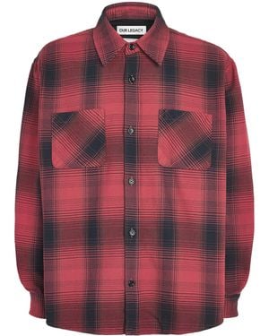 Our Legacy Cotton Check Whoppin Shirt - Red