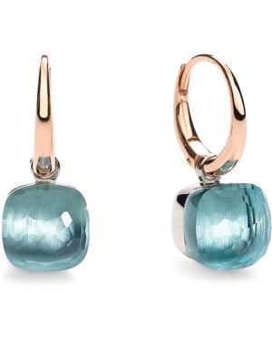 Pomellato Rose And Topaz Nudo Drop Earrings - Green