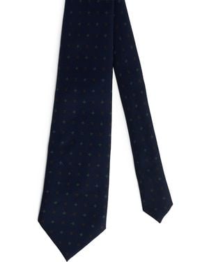 dunhill Silk Printed Tie - Blue