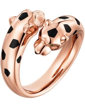 Cartier Tsavorite Garnet And Onyx Panthère De Ring - Pink