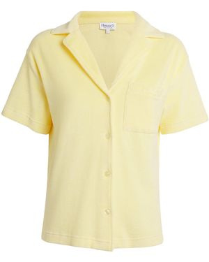 Hunza G Towelling Resort Shirt - Yellow