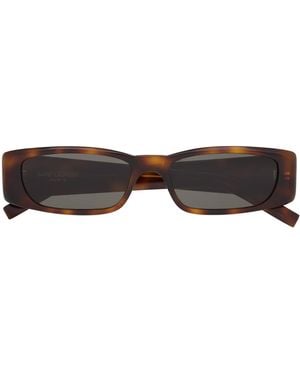 Saint Laurent Rectangle Sunglasses - Brown