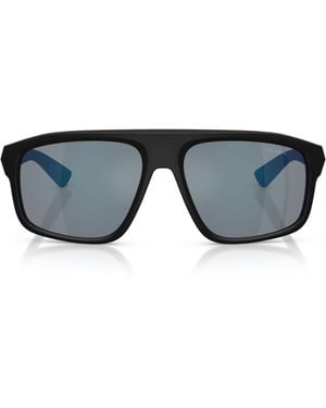 Prada Linea Rossa Injected B02S Aviator Sunglasses - Black