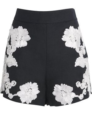 Jonathan Simkhai Linen-Blend Embroidered Shorts - Black