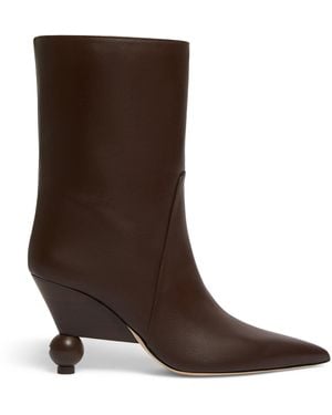 Weekend by Maxmara Leather Ankle Boots 85 - Brown