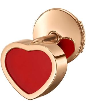 Chopard And Carnelian My Happy Hearts Single Earring - Red