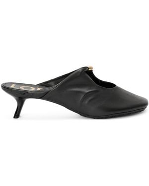 Loewe Lambskin Pebble Soft Heeled Mules 45 - Black