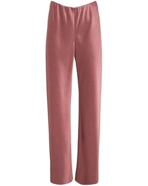 Vince Satin High-Waist Fluid Trousers - Red