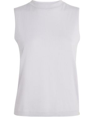 Extreme Cashmere Cotton-Cashmere No.421 Player Tank Top - White