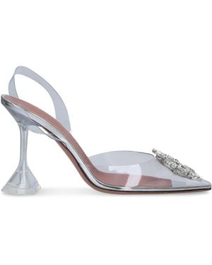 AMINA MUADDI Glass Begum Slingback Pumps 95 - White