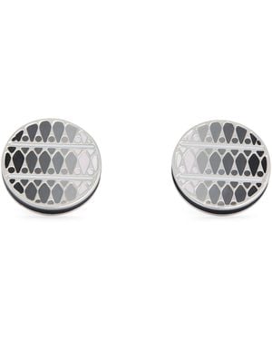 Tateossian Bronze-Plated Cairo Leaf Cufflinks - White