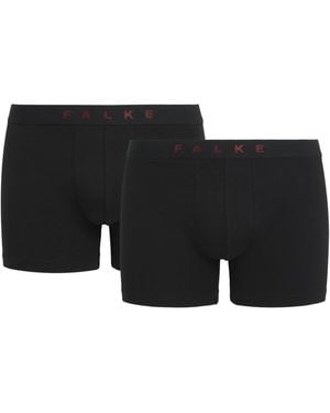 FALKE Stretch Egyptian Cotton Boxer Briefs - Black