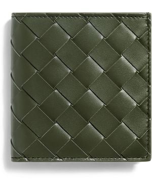 Bottega Veneta Slim Leather Intrecciato Bifold Wallet - Green