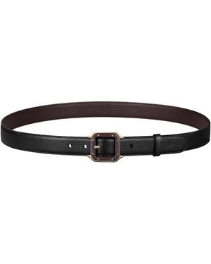 Cartier Leather Reversible Santos De Belt - Black
