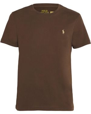 Polo Ralph Lauren Cotton Logo Custom Fit T-Shirt - Brown