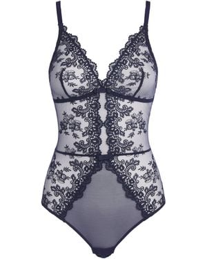 Simone Perele Lace Passion Bodysuit - Blue