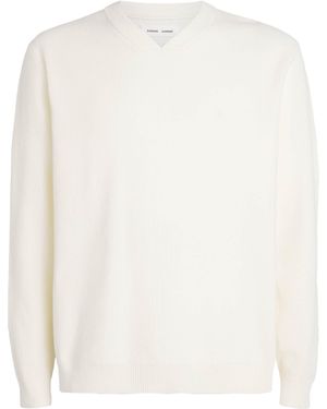 Samsøe & Samsøe Saklas V-Neck Jumper - White