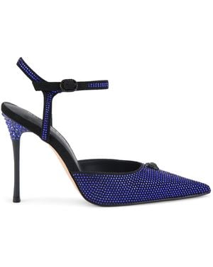 Kurt Geiger Embellished Ankle Strap Heels 105 - Blue
