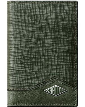 Cartier Leather Losange Bifold Card Holder - Green