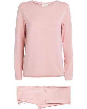 Harrods Jersey Pyjama Set - Pink