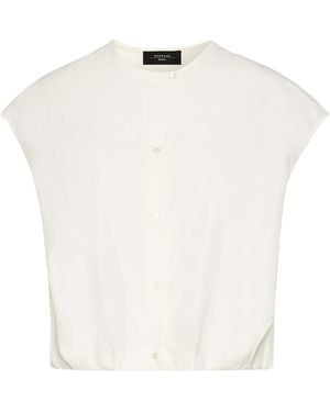 Weekend by Maxmara Collarless Shirt - White